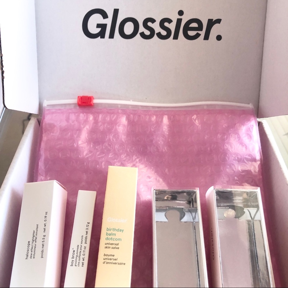 Glossier box and bag bundle